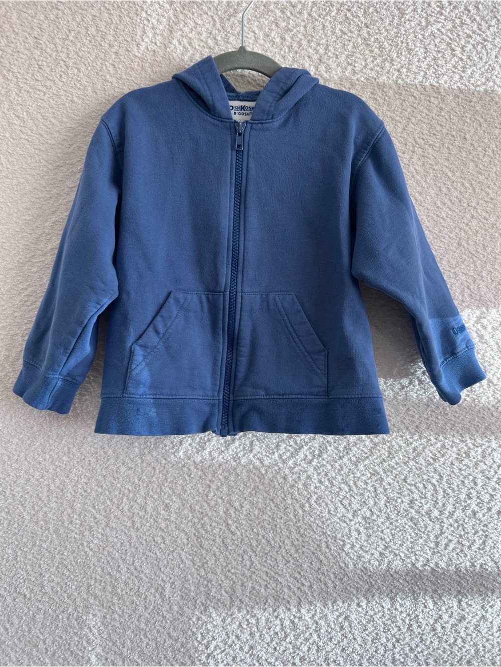 OshKosh Zip Up Vintage Toddler Sweatshirt 
Blue Hoodie Size‎ 4T